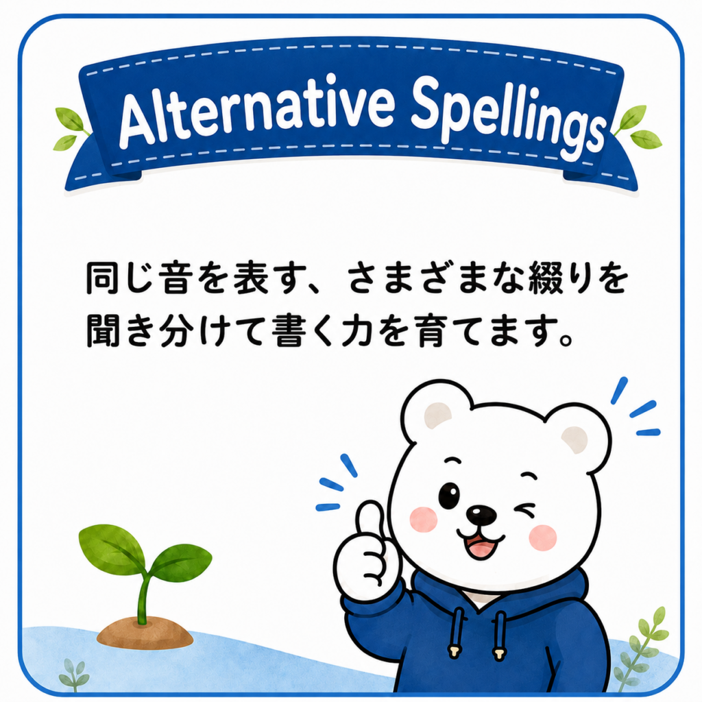 Sound to Spelling Alternative Spellings